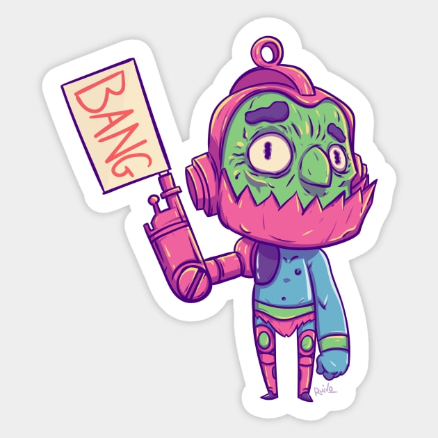 Trapjaw Sticker by RobotBunny